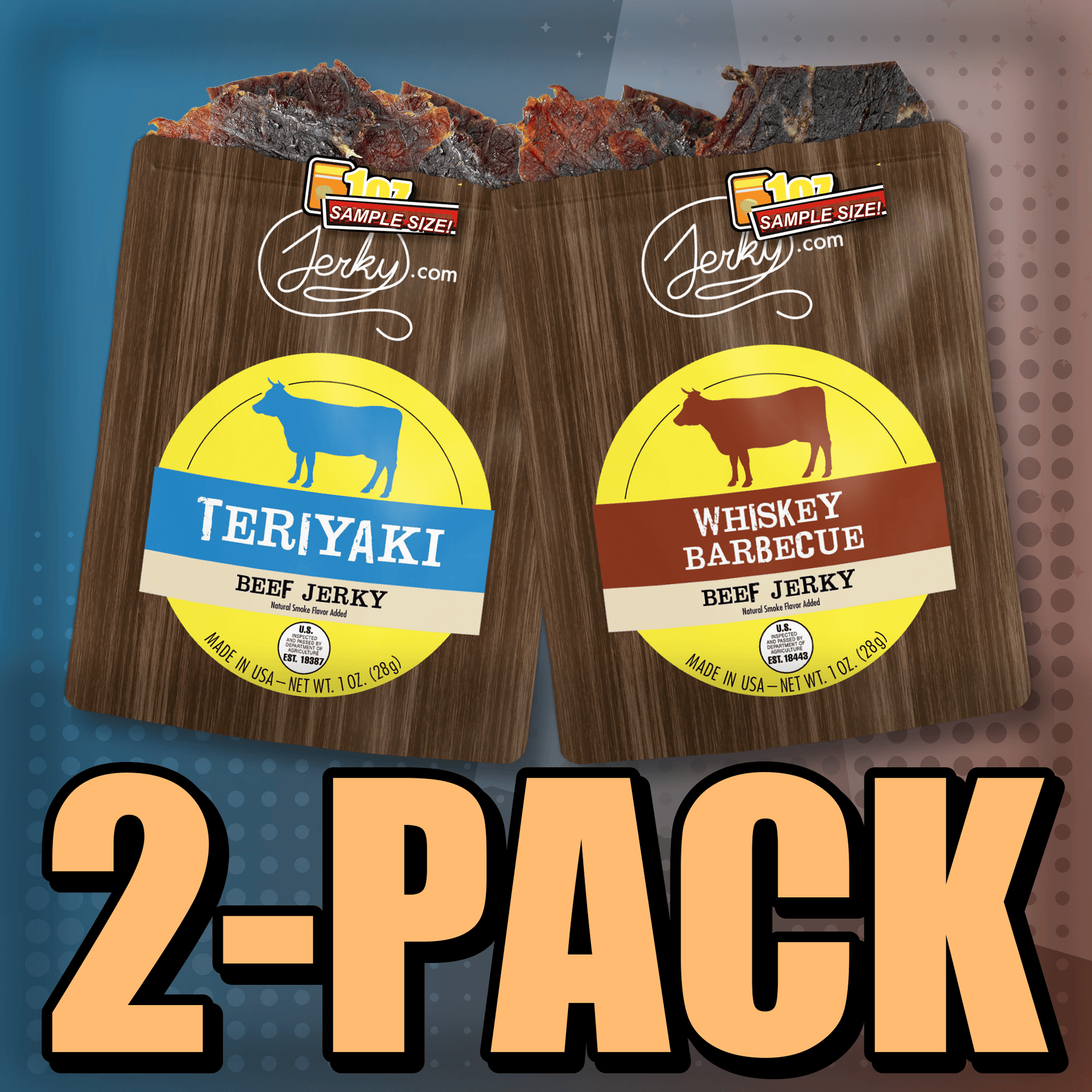 Teriyaki & Whiskey BBQ 2-Pack by Jerky.com