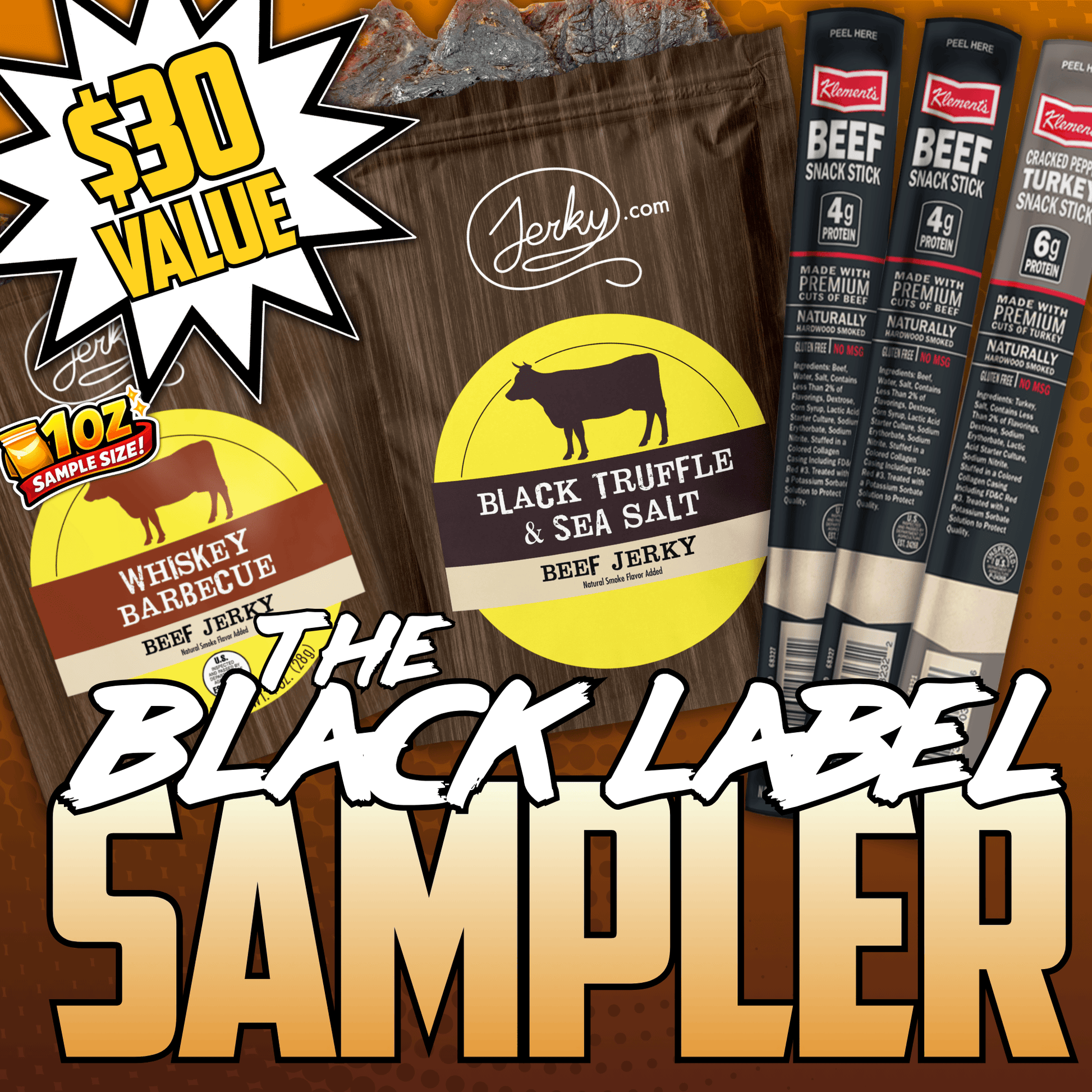 5pc. The Black Label Sampler by Jerky.com