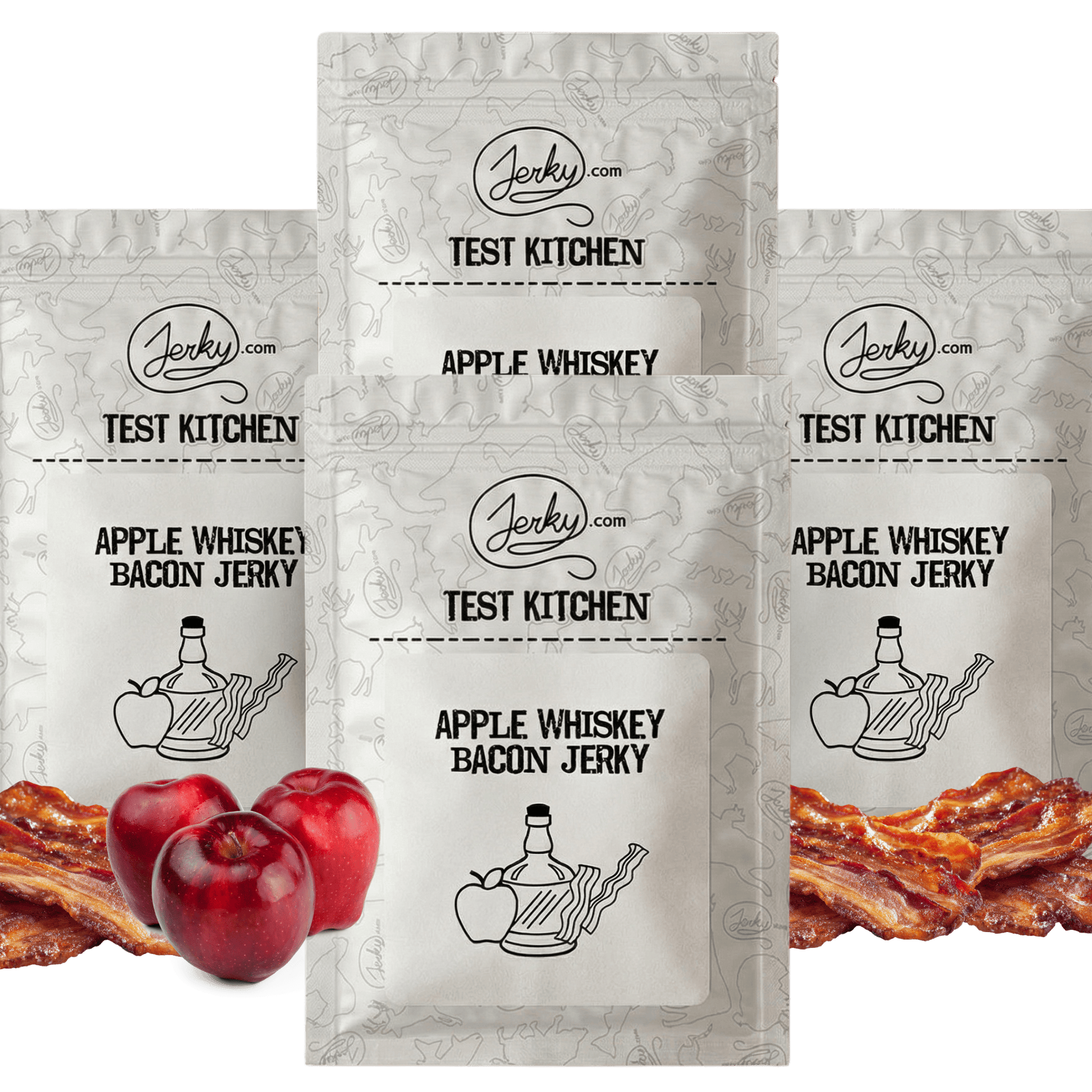Test Kitchen Batch #49 - Apple Whiskey Bacon Jerky 4-Pack by Jerky.com