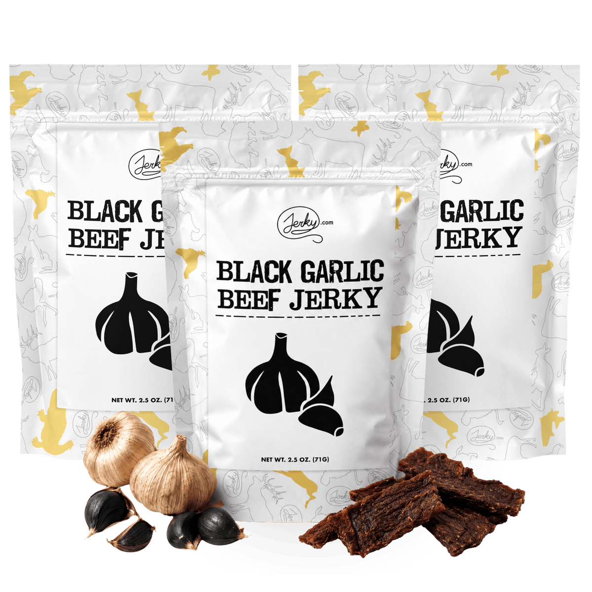 Limited Edition Black Garlic Beef Jerky - 3 Pack by Jerky.com