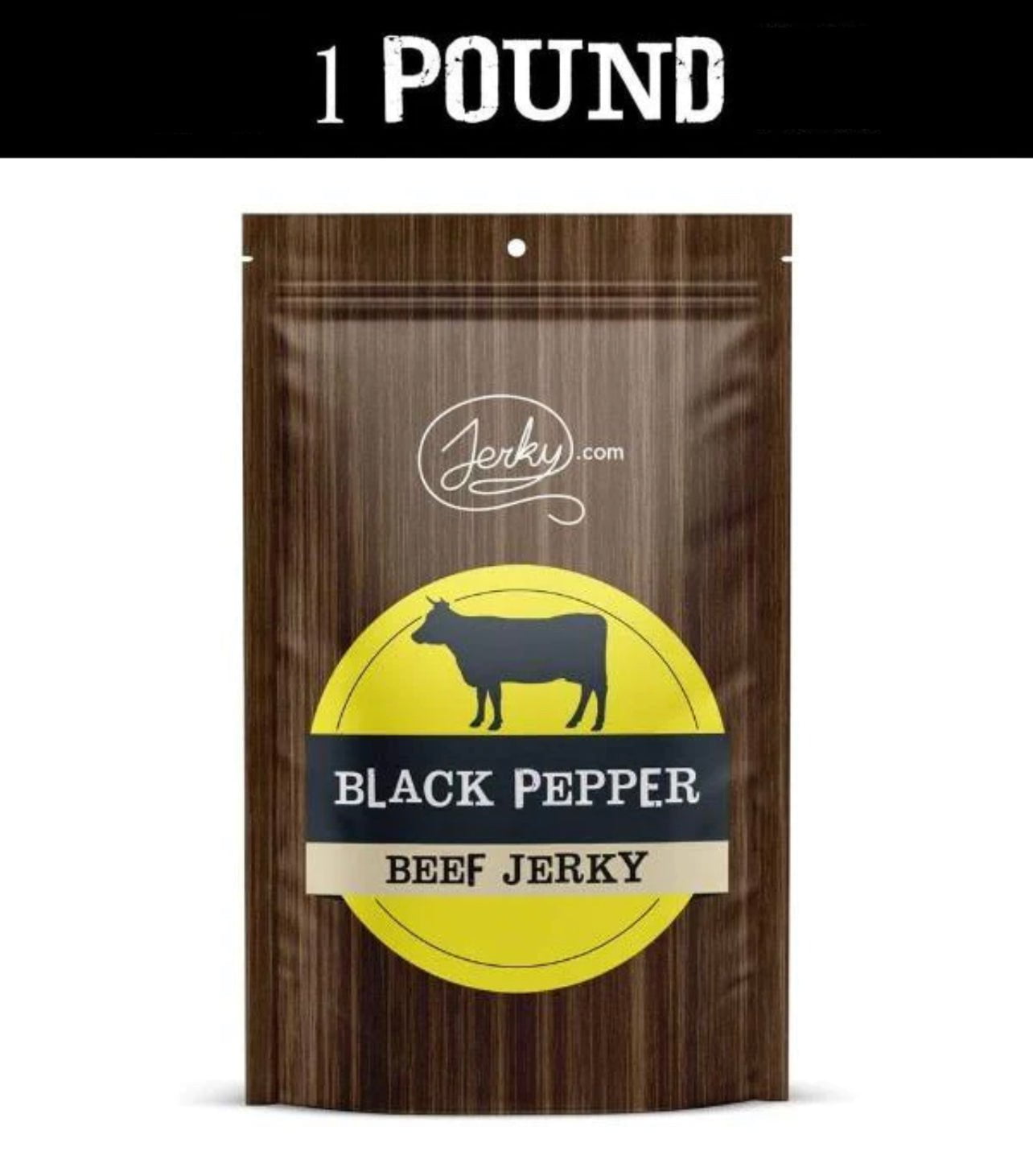 All-Natural Beef Jerky - Black Pepper - 1 Pound by Jerky.com