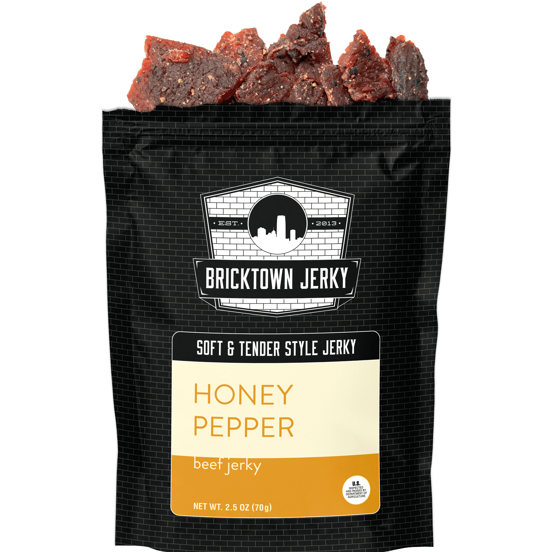 Soft and Tender Style Beef Jerky - Honey Pepper by Bricktown Jerky