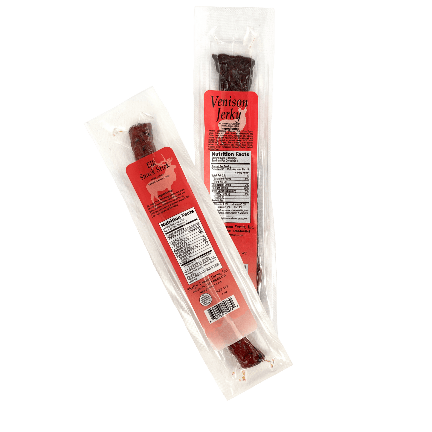 Exotic Snack Stick 2 Pack Venison and Elk by Jerky.com