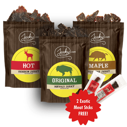 Buffalo, Boar and Venison Exotic Bundle by Jerky.com