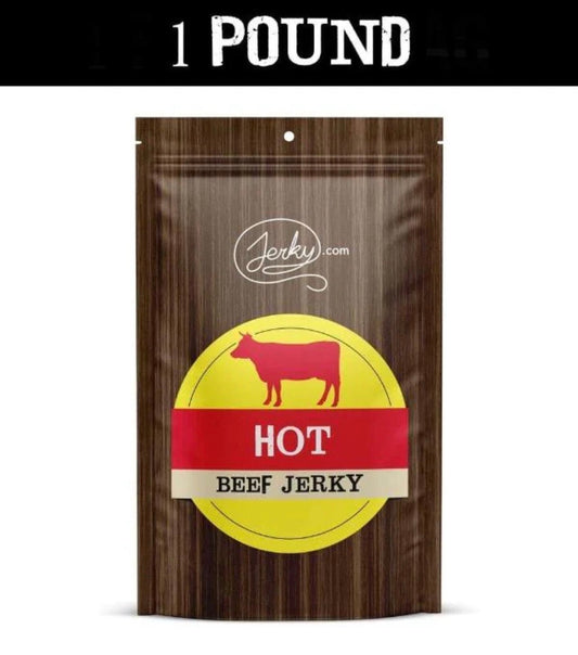 All-Natural Beef Jerky - Hot - 1 Pound by Jerky.com