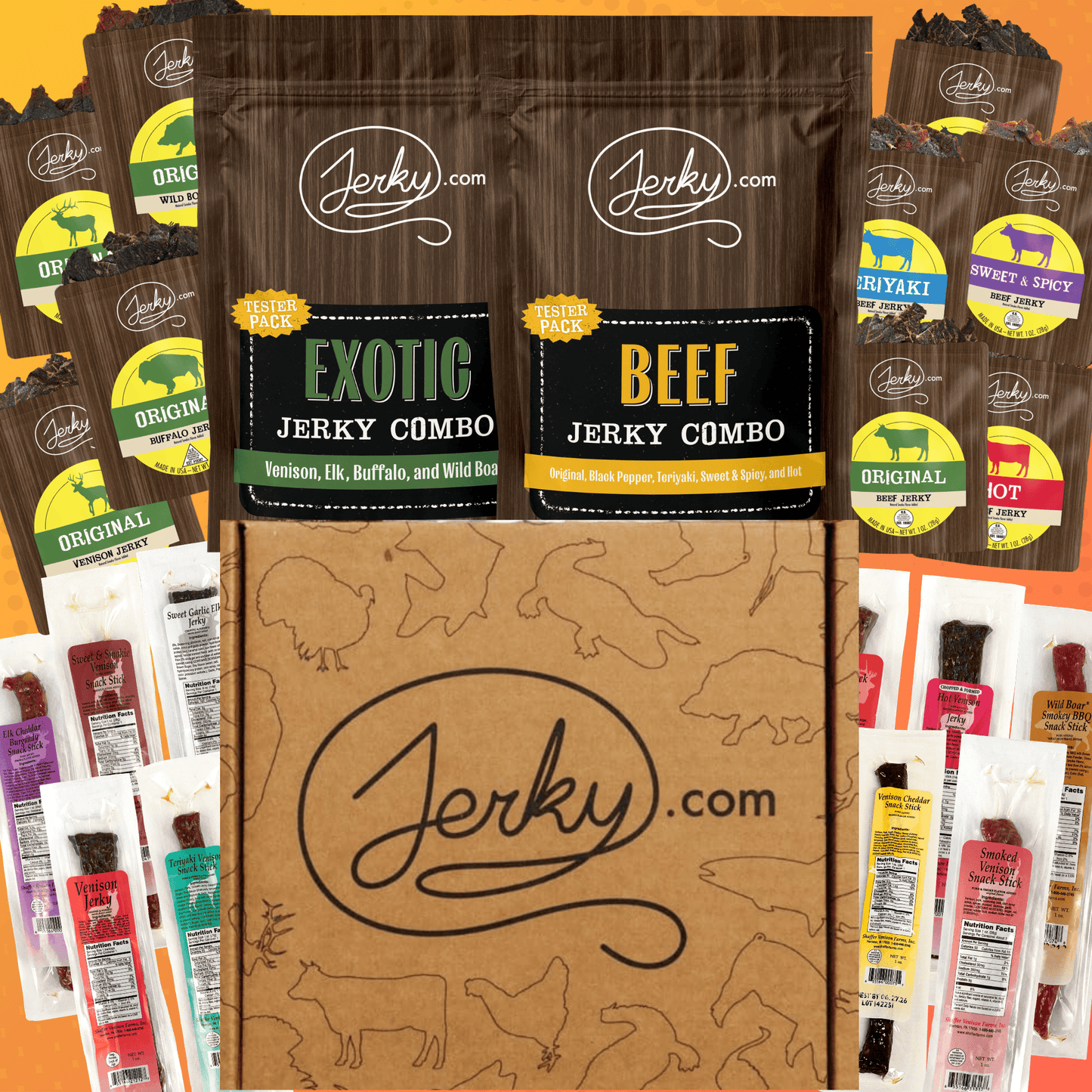 19 pc. Smokehouse Jerky Sampler Box - GMA Exclusive by Jerky.com