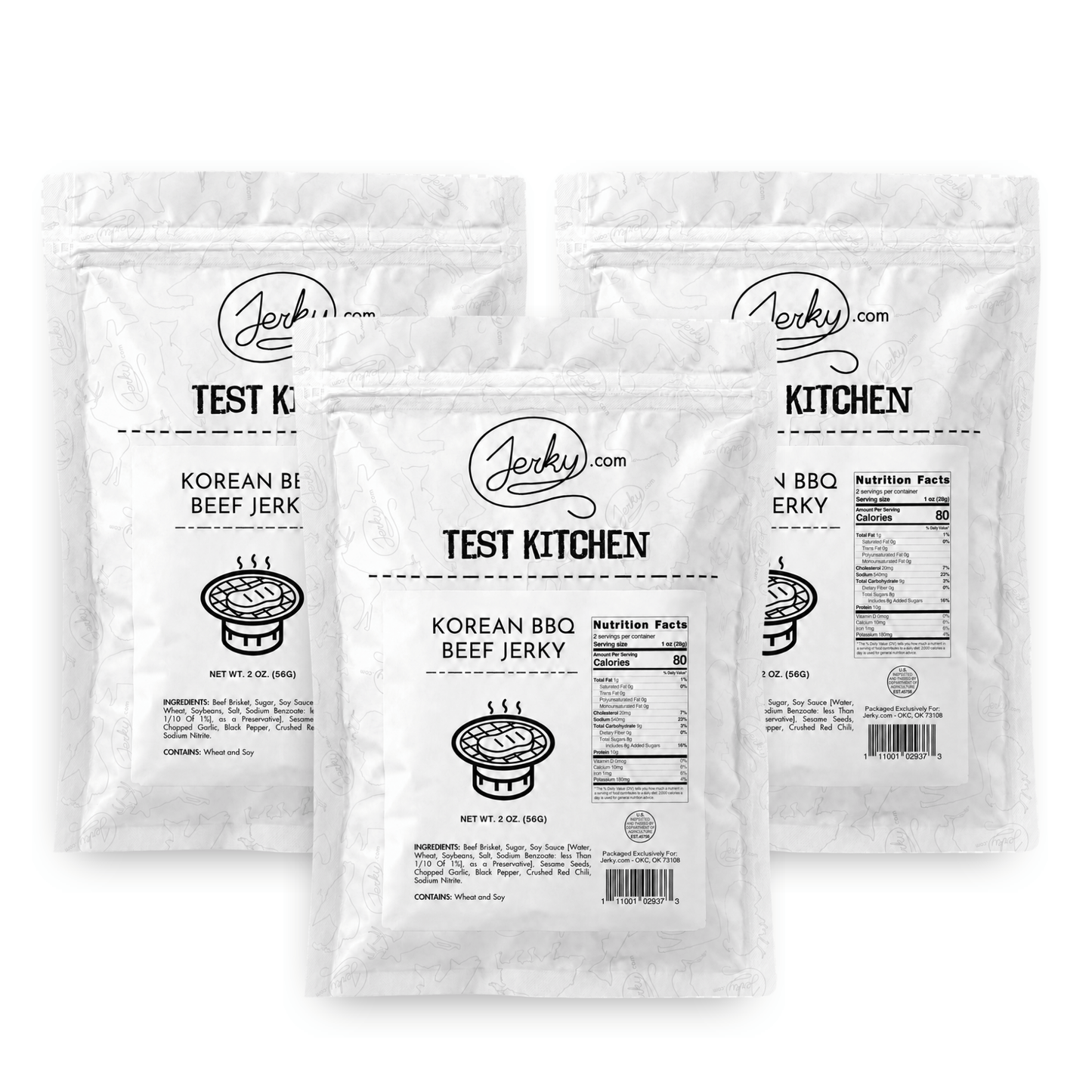 Test Kitchen Batch #55 - Korean BBQ Beef Jerky Beef Jerky 3-Pack by Jerky.com