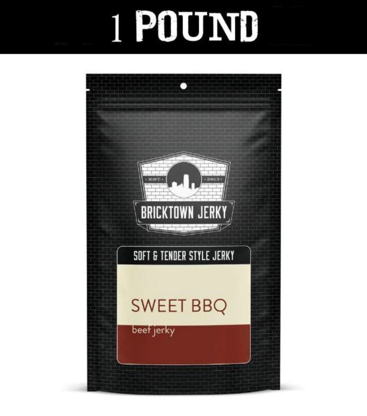 Soft and Tender Style Beef Jerky - Sweet BBQ - 1 Pound by Bricktown Jerky