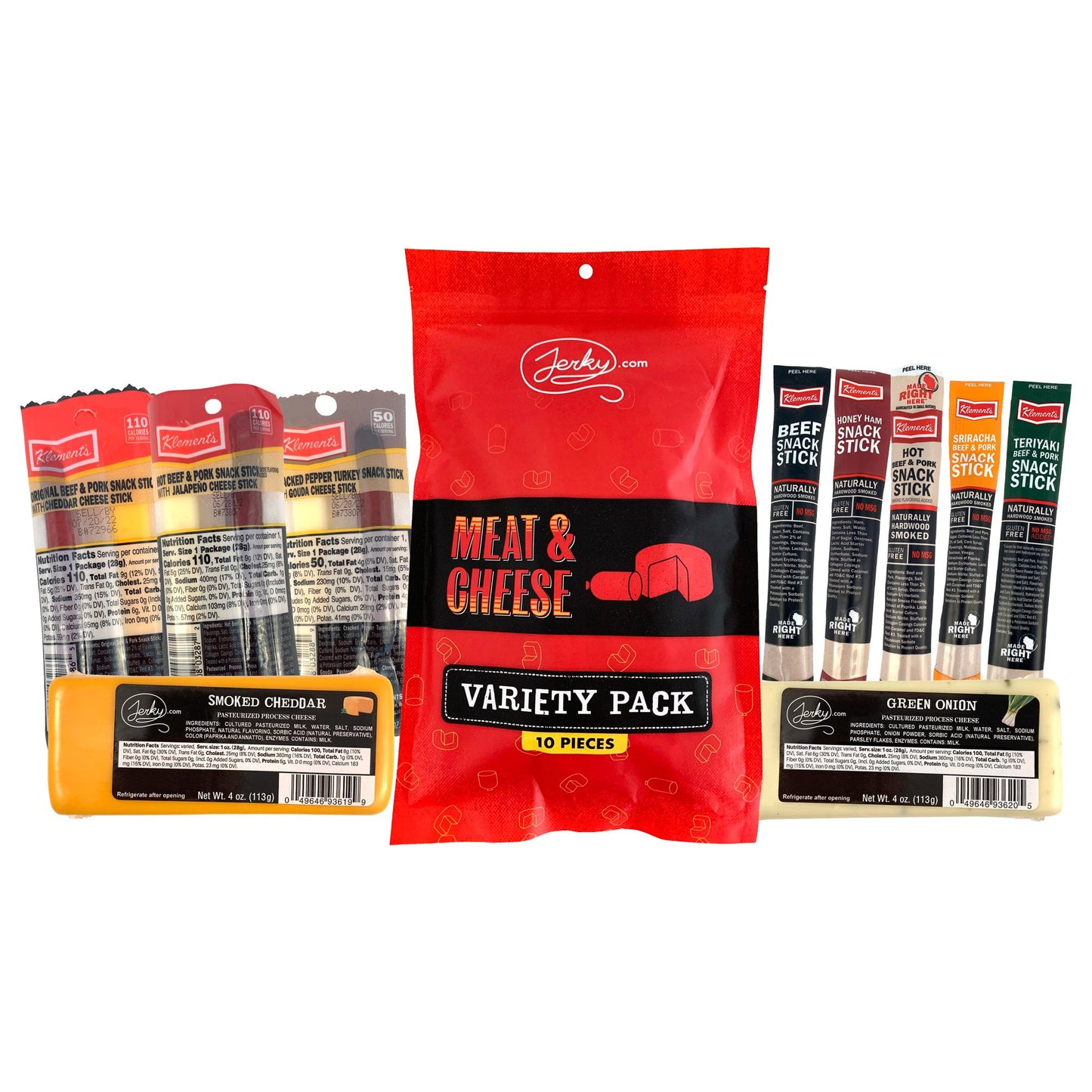 Meat & Cheese Variety Pack - 10 Pieces by Jerky.com