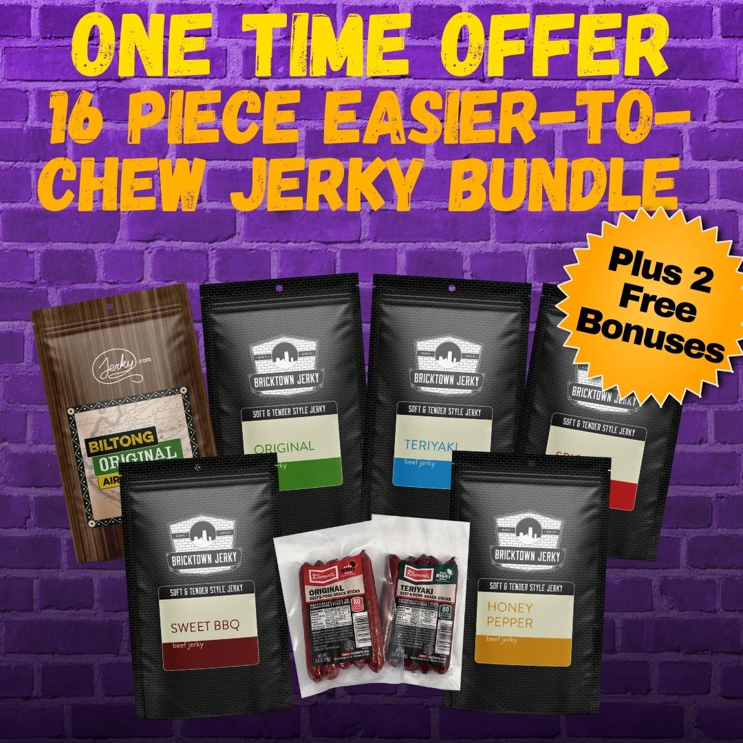 16 pc Easier-To-Chew Bundle by Jerky.com