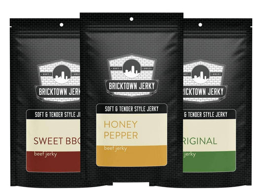 3 Pack Easier-To-Chew Beef Jerky Starter Bundle by Bricktown Jerky