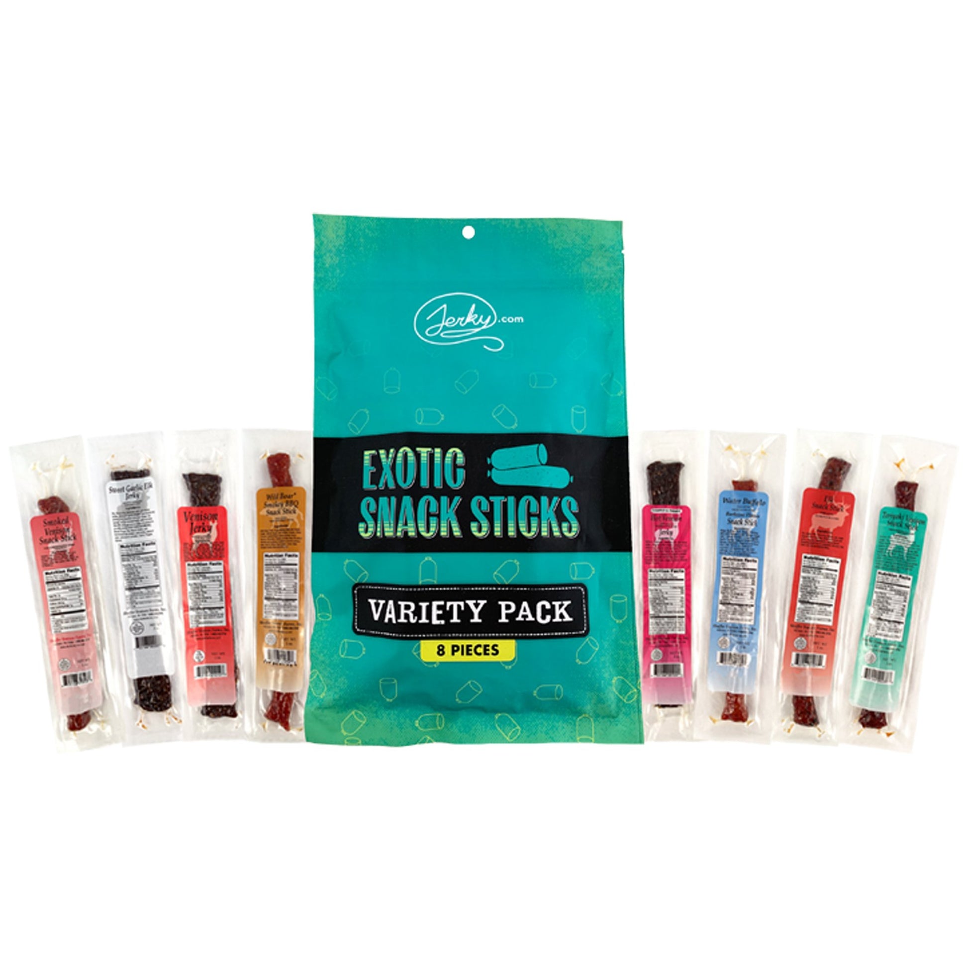 Exotic Snack Sticks Variety Pack - 8 Pieces by Jerky.com