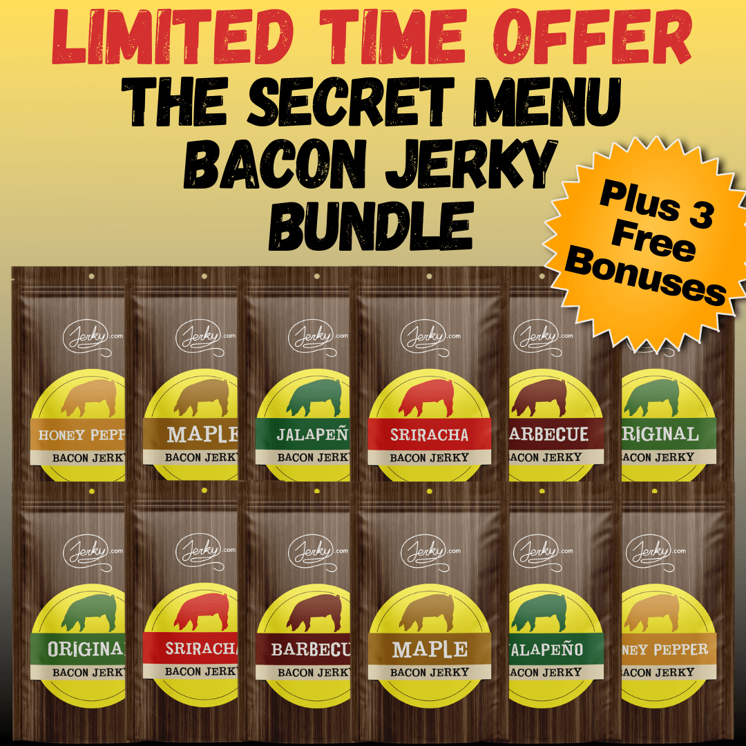 🤫 Secret Menu Bacon Jerky Bundle + 3 FREE Bonuses! by Jerky.com
