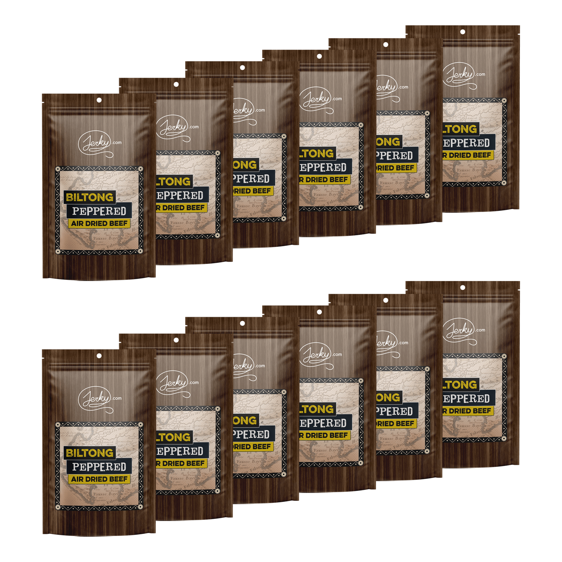 All-Natural Beef Biltong Jerky - Peppered by Jerky.com
