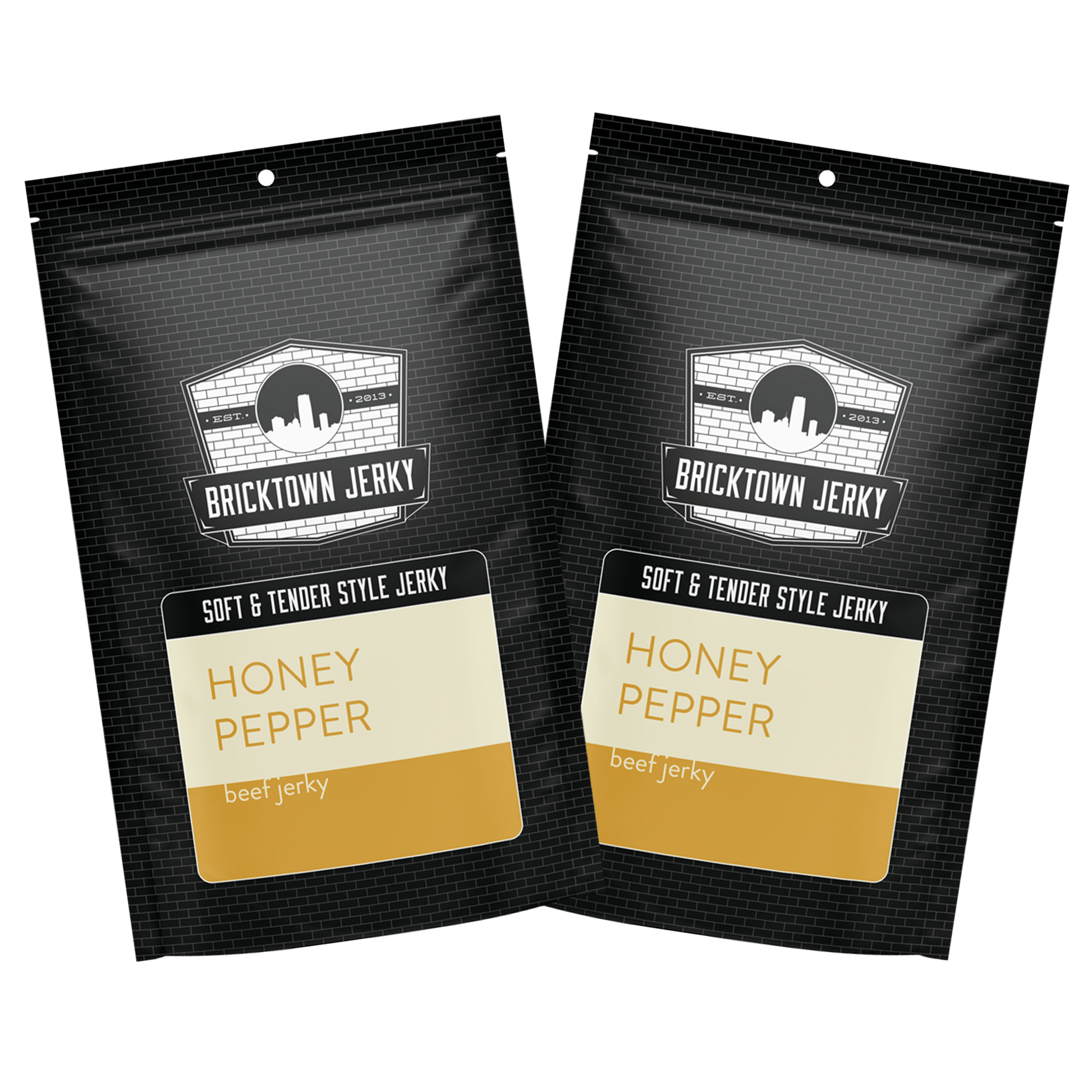 Soft and Tender Style Beef Jerky - Honey Pepper - 1 Pound Bag by Bricktown Jerky