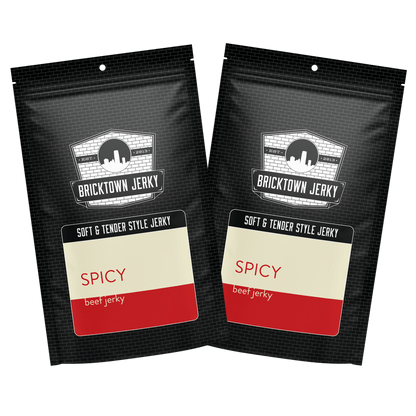Soft and Tender Style Beef Jerky - Spicy - 1 Pound Bag by Bricktown Jerky
