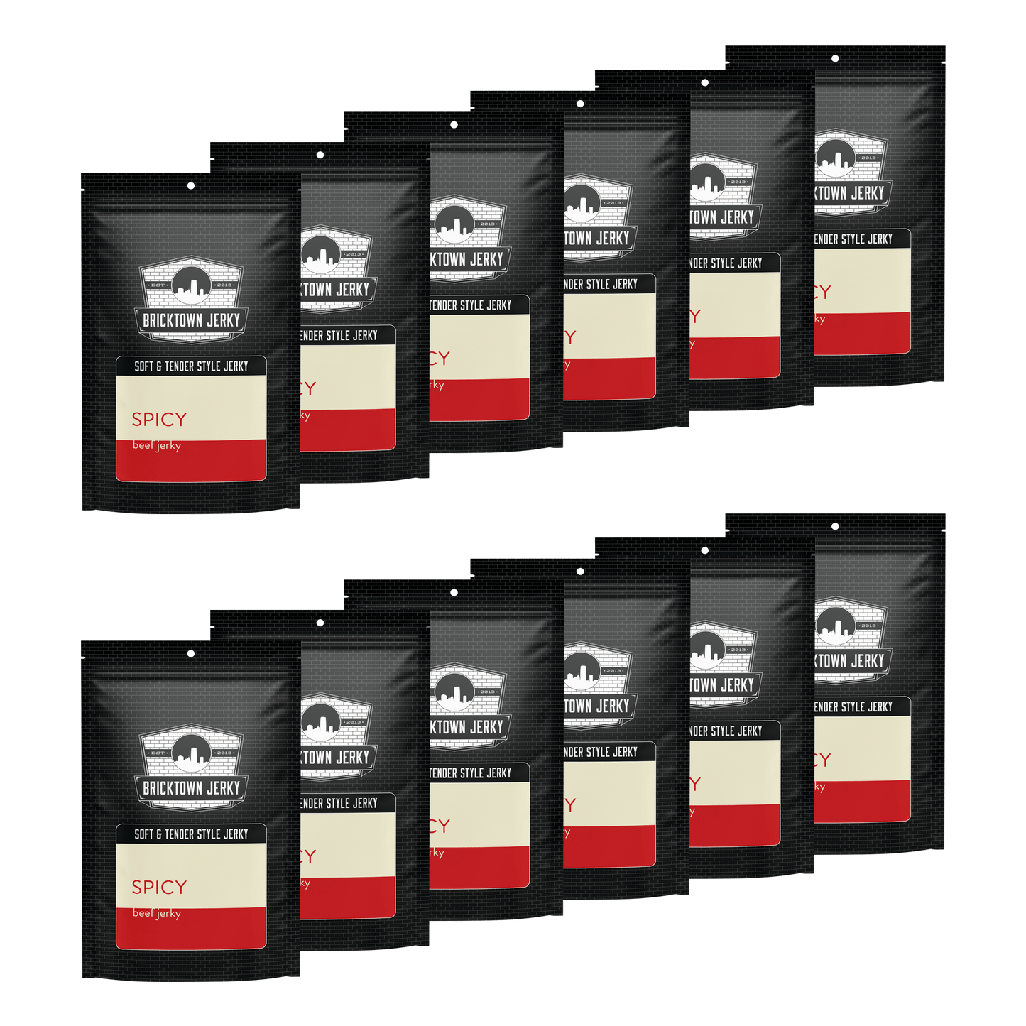 Soft and Tender Style Beef Jerky - Spicy by Bricktown Jerky