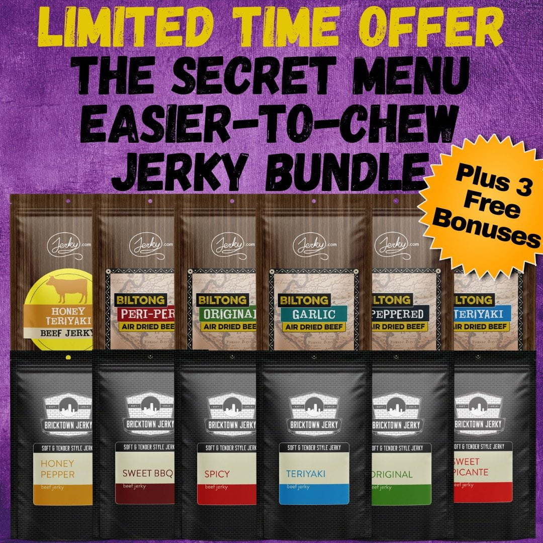 🤫 Secret Menu Easier-To-Chew Jerky Bundle + 3 FREE Bonuses! by Jerky.com