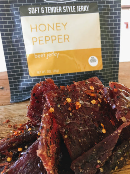 Limited Time Offer - Soft & Tender Honey Pepper Beef Jerky - Buy 3 Get 1 FREE by Jerky.com