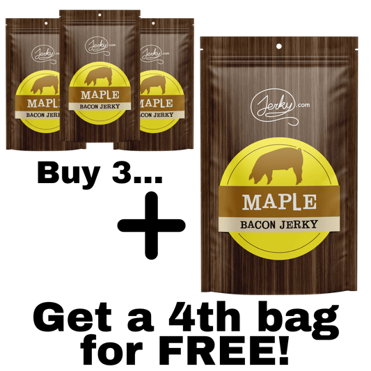 24 Hour Offer - Maple Bacon Jerky - Buy 3 Get 1 FREE by Jerky.com