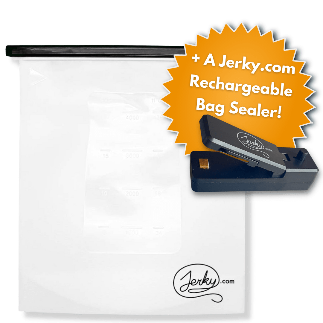 1-Gallon Silicone Marinating Bag + Bag Sealer by Jerky.com