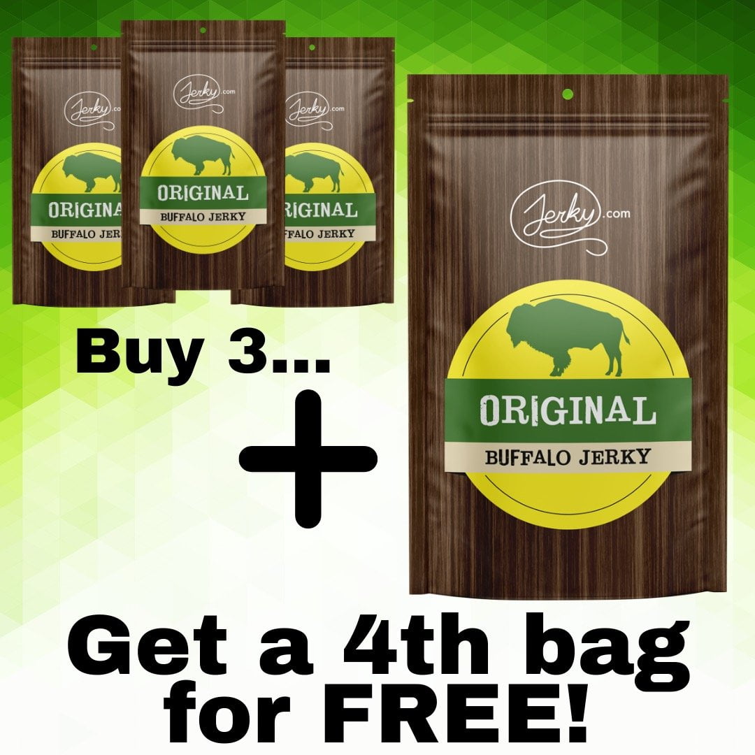 24 Hour Offer - Original Buffalo Jerky - Buy 3 Get 1 FREE by Jerky.com
