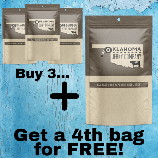 24 Hour Offer - Peppered Old Fashioned Style Beef Jerky - Buy 3 Get 1 FREE by Jerky.com