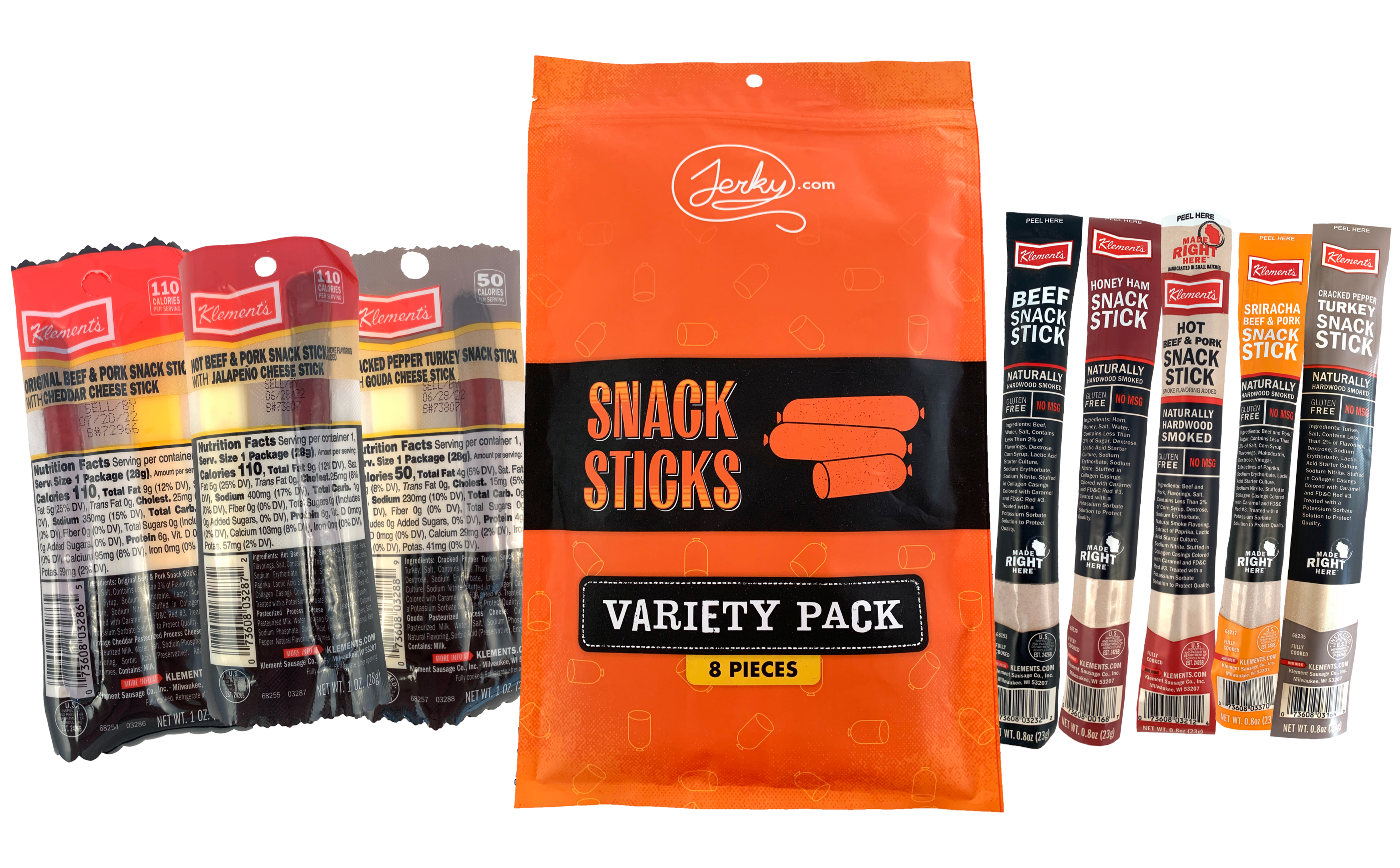 Snack Postick Snack Sticks Variety Pack - 8 Pieces – Jerky.com