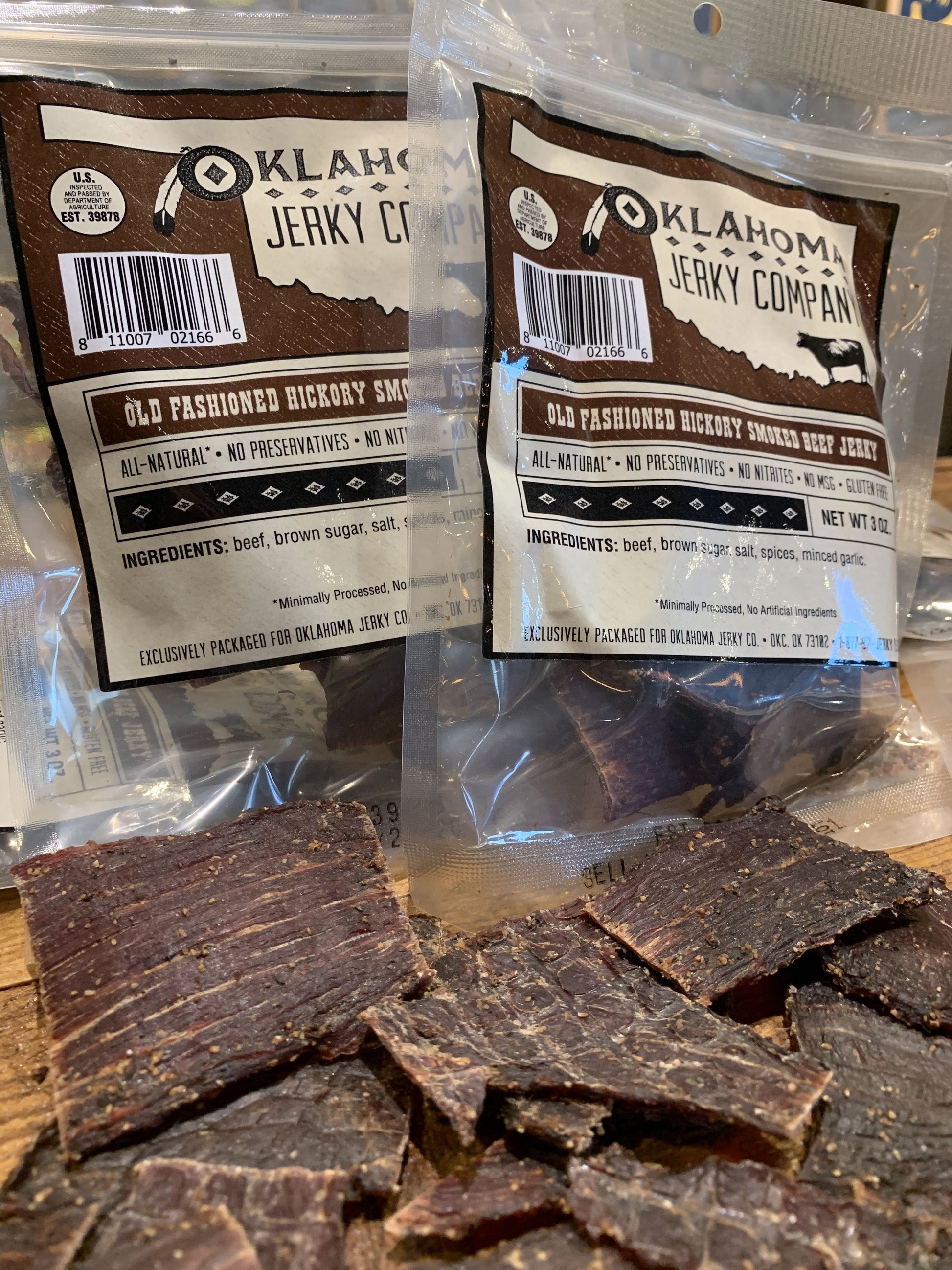 Hickory flavored Beef Jerky - Old Fashioned Style - Tougher to